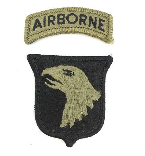 Military Us Army Patch Set 101st Airborne Division With Tab Acu Hook