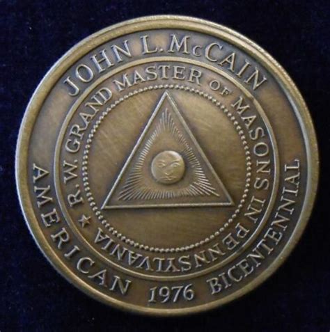 John L Mccain Rw Grandmaster Of Masons In Pennsylvania 1976
