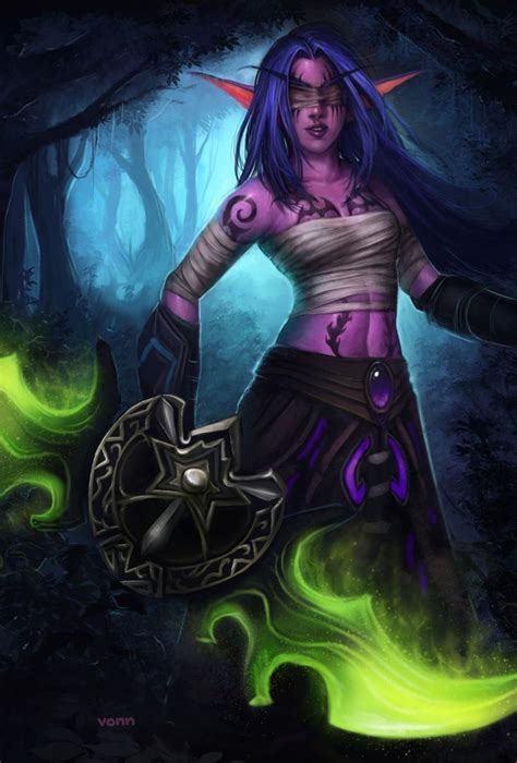 Night Elf Female Demon Hunter Demon Hunter Warcraft Art Illidan