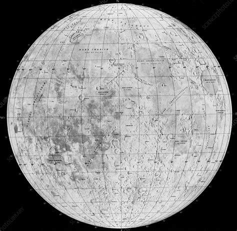 Map Of Moon Stock Image C0032681 Science Photo Library