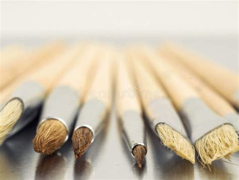 New Wooden Different Paintbrush Texture Stock Photo Image Of