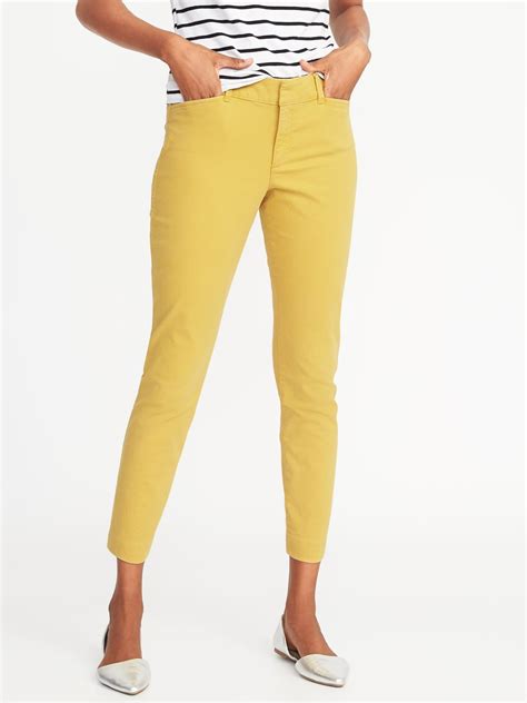 Mid Rise Pixie Ankle Chinos For Women Old Navy Womens Chinos