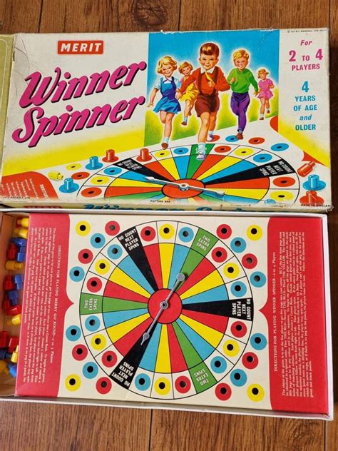 2x Vintage Board Games Winner Spinner By Merit And Tripples By Etsy