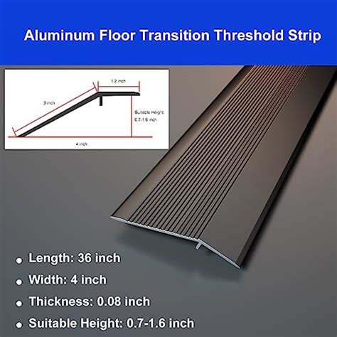 Aluminum Floor Transition Threshold Strip 36 Inch Threshold Ramps For