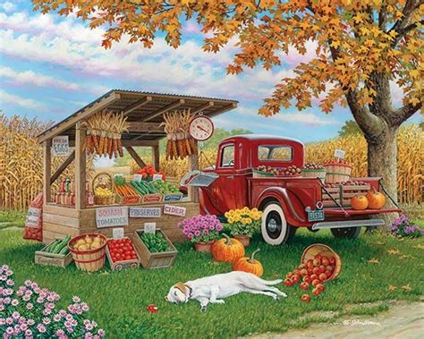 A Taste Of Autumn John Sloane Autumn Puzzle Farmhouse Pictures Farm