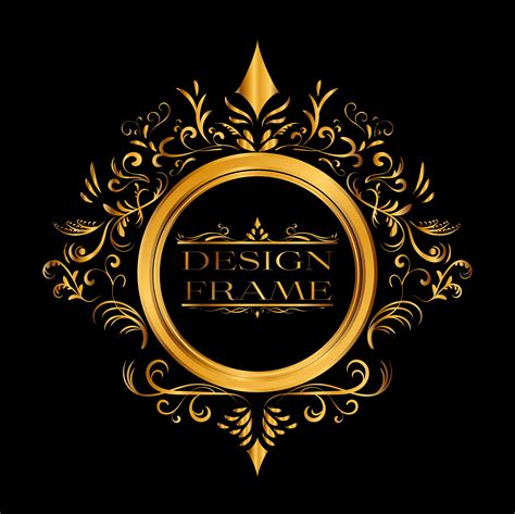 Luxury Logo Logotype Rich Gold Frame Luxury Logo Gold Frame Frame