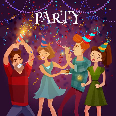 Birthday Party Celebration Festive Background Poster 471111 Vector Art