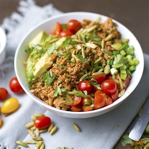 These Simple Ground Turkey Taco Bowls Come Together With Cauliflower