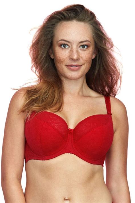 Nessa Sonata Soft Bra Red  Lumingerie bras and underwear for big