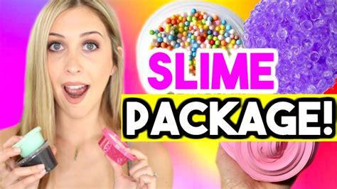 Slime Package Unboxing From Etsy Slime Review Youtube