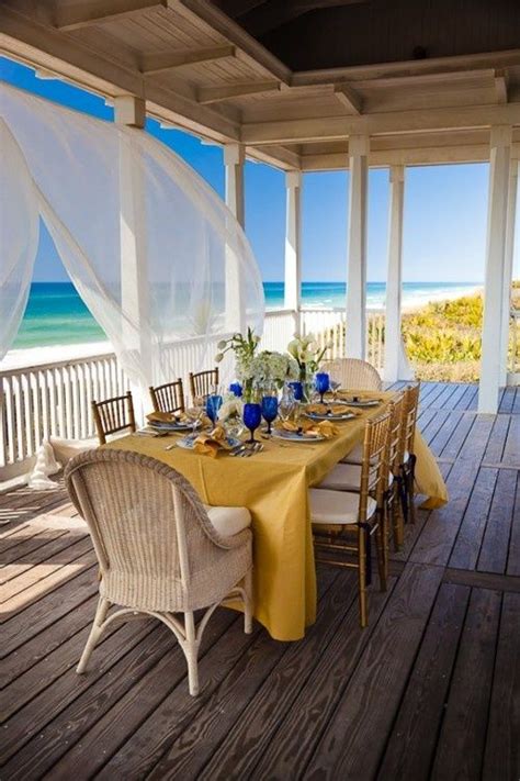 Porch Outside Dining With A Fabulous View Dream Beach Houses
