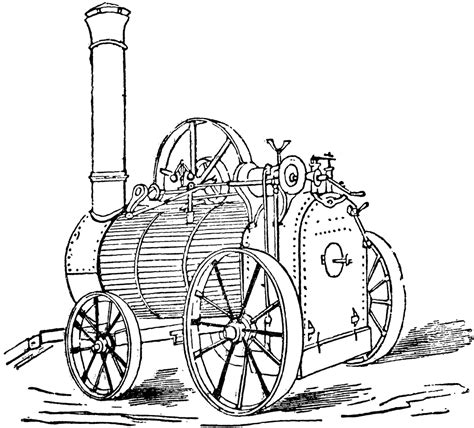 Portable Steam Engine Clipart Etc