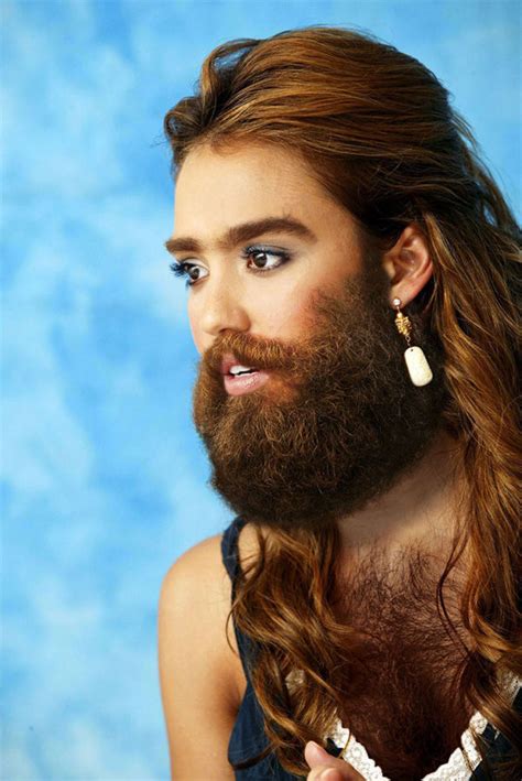 Damn Cool Pictures Female Celebrities With Beards And