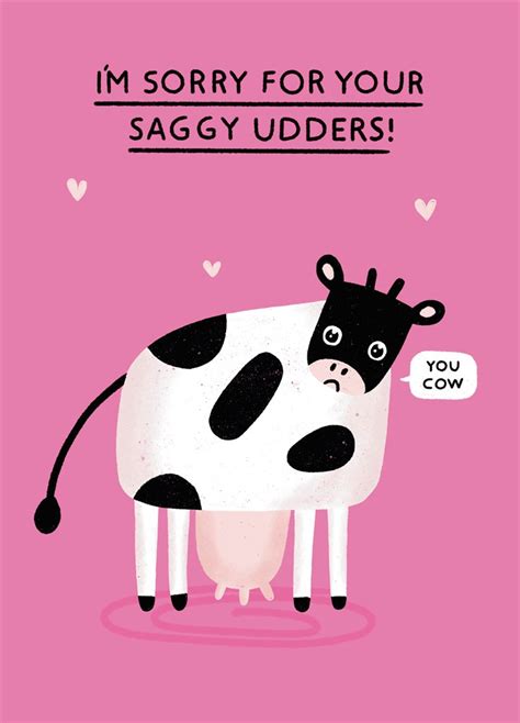 Saggy Udders Mothers Day Card Scribbler