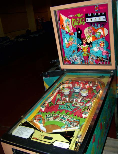 1970 4 Queens Bally Pinball Machine Flipperkast