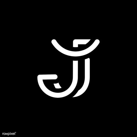 The Letter J In White On A Black Background