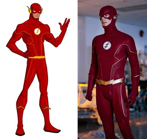 The Flashs Season Six Outfit In Animated Form In The Style Of Young