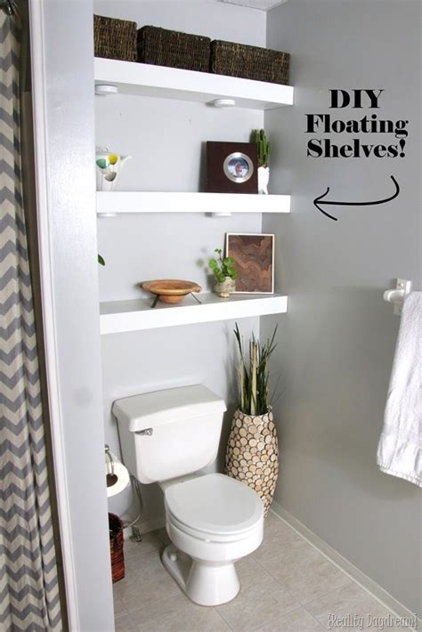 Adorable modern farmhouse bathroom shelves ideas source 99bestdecor.com. How to Build DIY Floating Shelves | Reality Day Dream