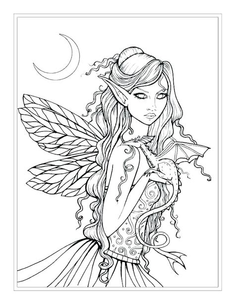 Realistic Fairy Coloring Pages At Free Printable