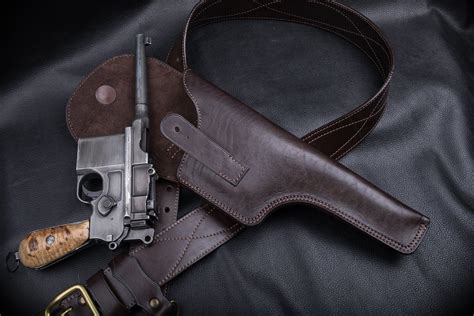 Mauser C96 Leather Flap Holster Сustom Made Unique Design Etsy