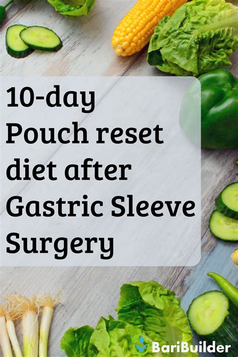 Gastric Sleeve Pouch Reset Sleeve Surgery Diet Pouch Reset Gastric