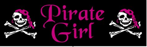 Pirate Sticker Pirate Girl Skull And Crossbones Orignal Art Decor