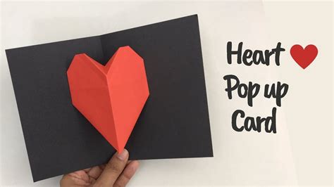 Diy Origami Heart Pop Up Card Handmade Pop Up Card Making 3d Heart