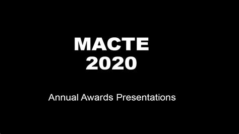 Macte 2020 Awards Ceremony September 14 2020 Youtube