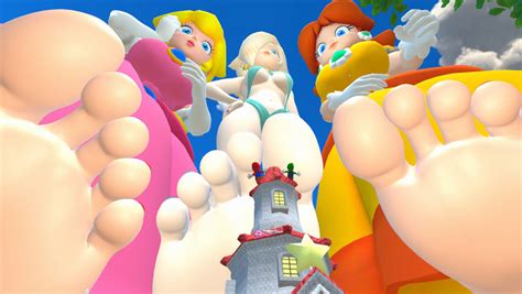 Giantess Unaware Princess Peach Daisy And Rosalina By Spicegts On Deviantart