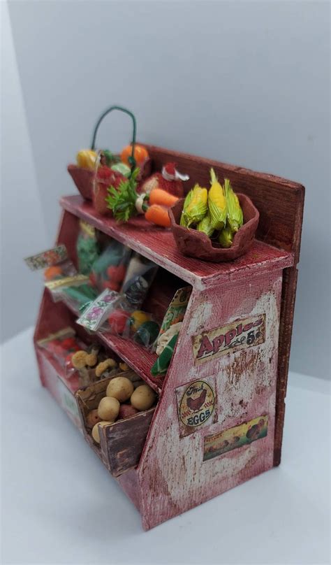 Artist Handmade Miniature Dollhouse Farmers Market Vegetable Etsy
