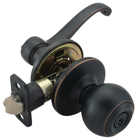 Design House Ball Oil Rubbed Bronze Entry Knob With Scroll Lever