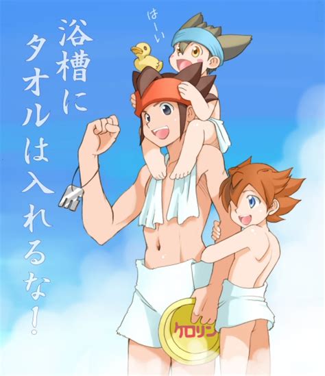 Matsukaze Tenma Endou Mamoru And Nishizono Shinsuke Inazuma Eleven