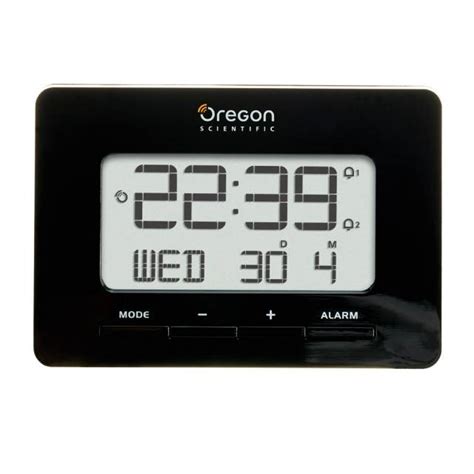 Bresser Oregon Scientific Radio Controlled Alarm Clock Black With