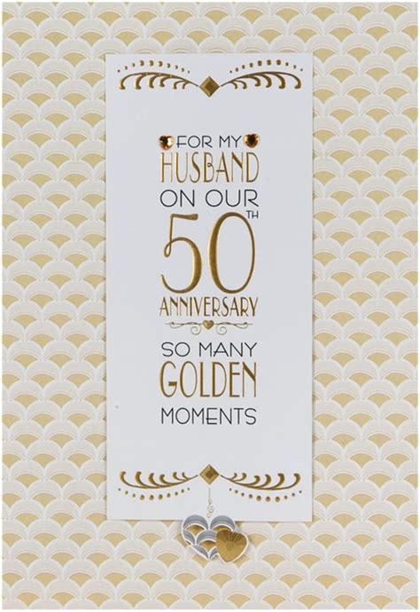 Hallmark 50th Golden Anniversary Card For Husband I Love You Large