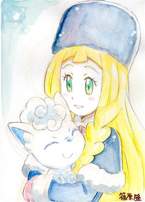 Lillie And Alolan Vulpix Pokemon And More Drawn By Shinohara