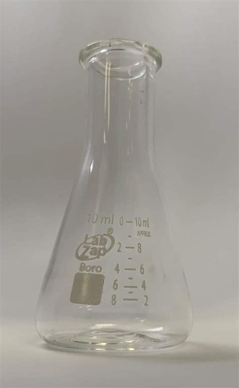 Ml Conical Erlenmeyer Flask Borosilicate Glass Lab Zap Amazon In Home Kitchen