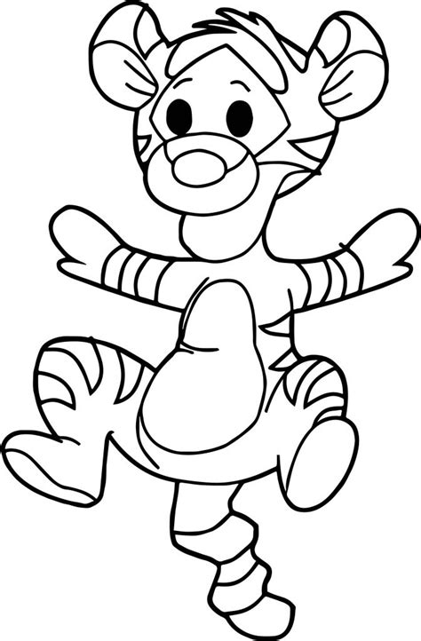 Baby Tigger Jump Coloring Page