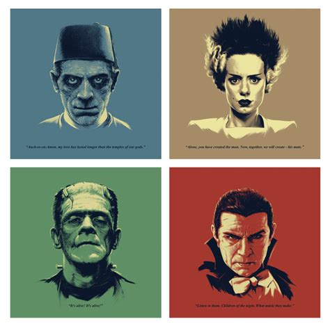 Universal Monsters Featuring Bela Lugosi As Dracula Headshots By Matt