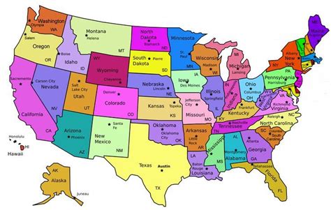 The Map Of The Usa With States And Capitals South America Map