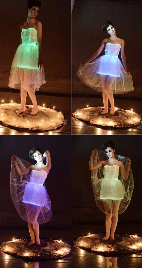 Led Glowing Elegant Party Dresses Girl Dance Dress Fancy Festival