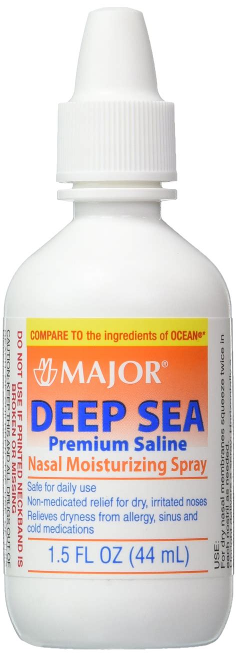 Deep Sea Saline Nasal Spray Generic For Ocean Nasal Moisturizing Spray 15 Oz Per Bottle Pack Of