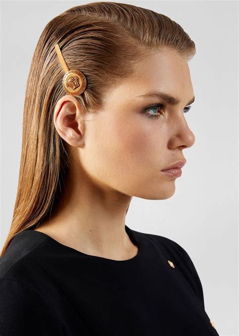 Versace Medusa Hair Pin For Women Us Online Store Slick Hairstyles