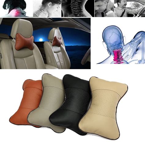 2pcs vehicle auto breathe car seat head neck rest cushion headrest pillow pad car auto seat