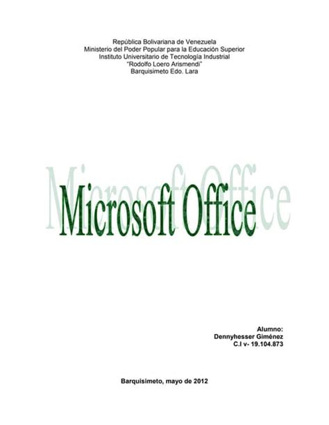 Definición De Microsoft Office 1 Pdf