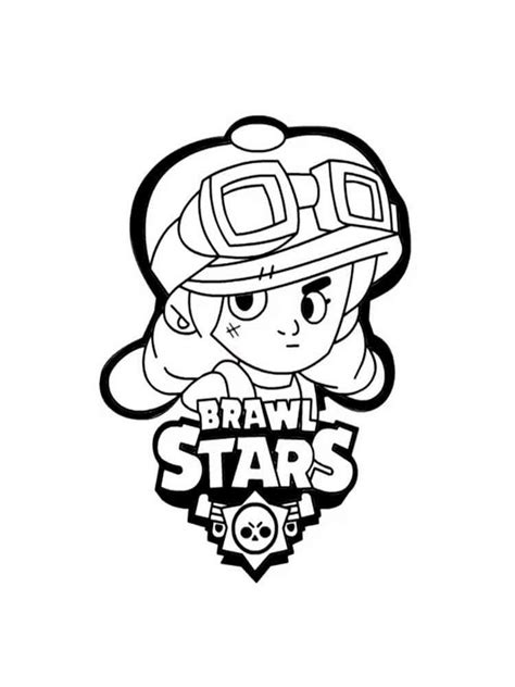 Jessie Brawl Stars 2 Coloring Page