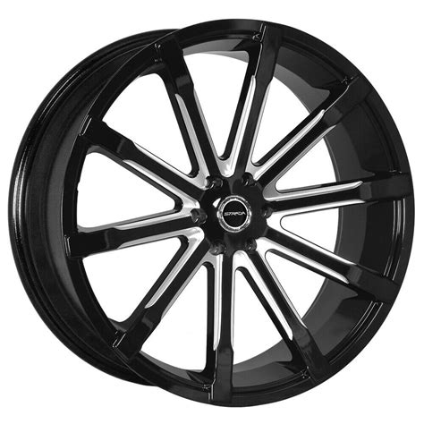 1168 • Buy 4 Strada Osso 24x10 6x55 24mm Blackmilled Wheels Rims 24