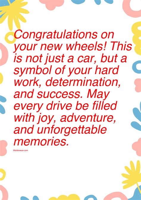53 Congratulation Messages Wishes And Captions For New Car Wishbreeze