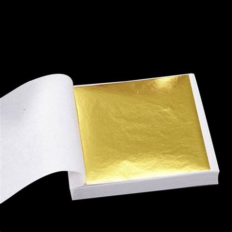 Cheap 100 Pages 24k Gold Leaf Art Design Gold Plated Frame Decorative