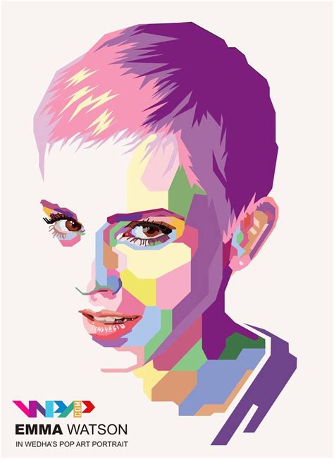 Emma Watson Pop Art Portraits Digital Portrait Illustration Pop Art