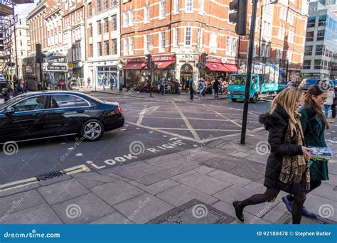 Central London Street Scene Editorial Stock Photo Image Of Bright